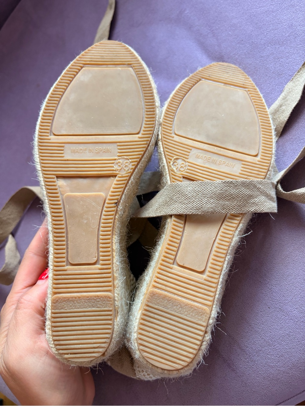 Classic Tie-Wrap Wedge Sandals in Tan - Picture 5 of 7